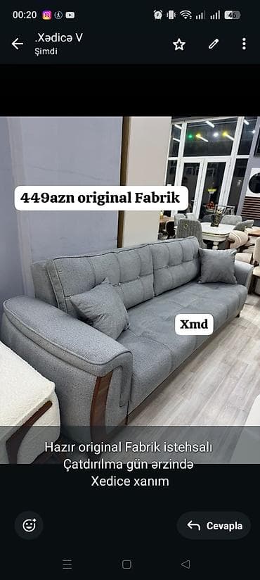 Hazır original Fabrik istehsalı 
Çatdırılma gün ərzində 
Xedice xanım — 1