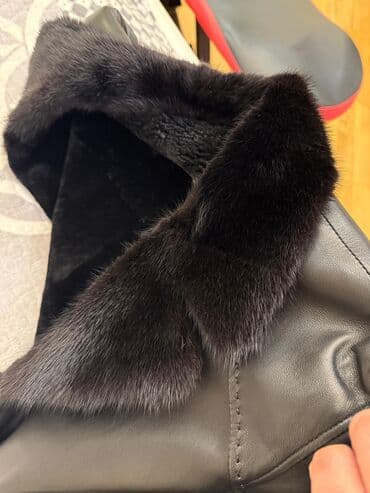 демисезонные кожаные мужские куртки: Original deri.ici qoyun yunudur,yaxa tukleri norkadir.eynime balaca — 7