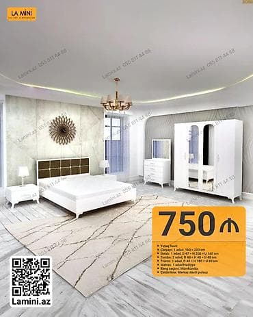Yataq Dəsti – La Mini Tərkibi: - Çarpayı: 1 ədəd, 160 × 200 sm -