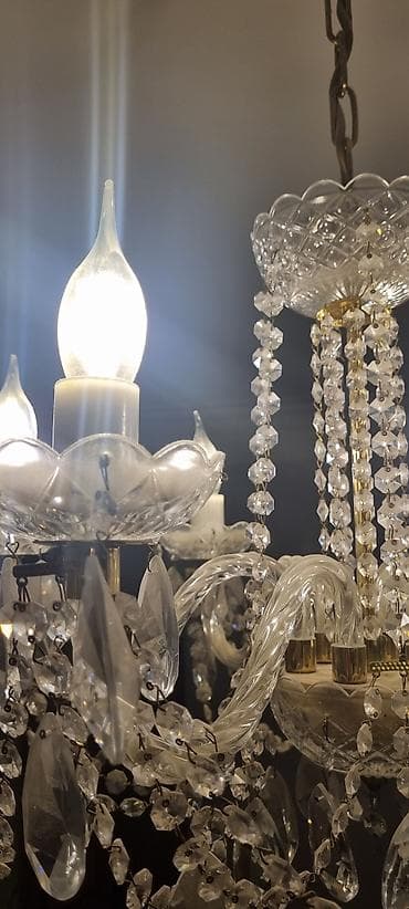 Çılçıraq, 6 lampa, Xrustal