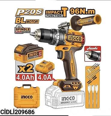 drel ingco: YENİ INGCO P20S Zərbəli - Fırlanma momenti: 96 N·m - Brushless — 2