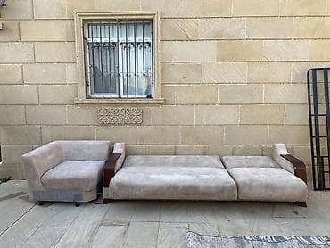divan restoran ucun: Modul tipli yumşaq mebel dəsti - 3 hissədən ibarət modul — 1
