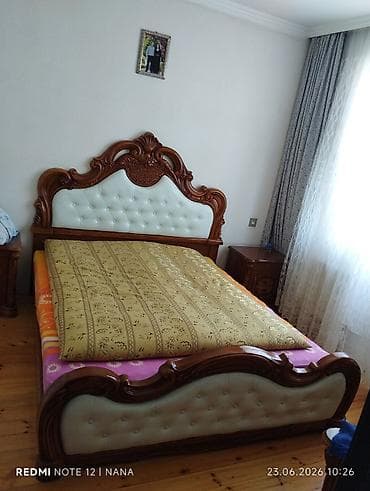 carpayi taxt: İşlənmiş, İkinəfərlik çarpayı, Bazalı, Matras ilə, Siyirməsiz — 2