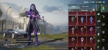 PUBG Mobile hesabı Joker dizaynlı personaj, silah dəriləri və müxtəlif
