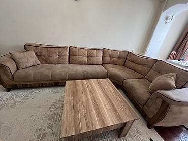 Divan və masa dəstləri: İşlənmiş, Künc divan, Qonaq otağı üçün, Açılmayan — 1