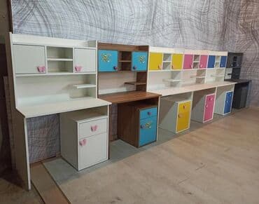 uşaq ucun yazı masası: Oğlan və qız üçün, Yeni, Siyirməli, Yazı masası, Stulsuz — 1