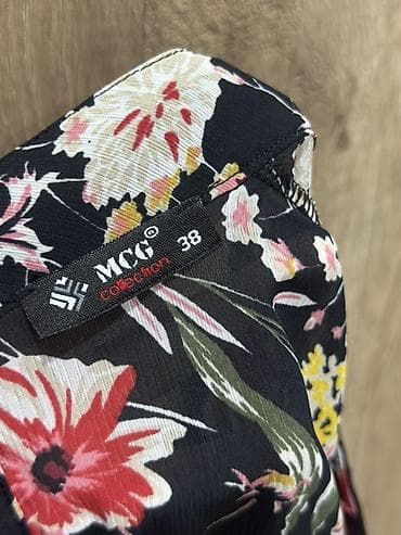 Digər qadın geyimləri: Qadın bluzası – MCG Collection, ölçü 38. - Rəng və naxış: qara fon — 3