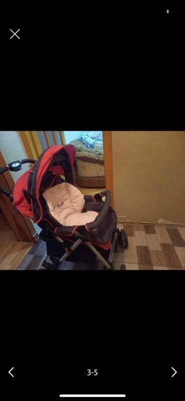 usaq evcikleri: Capella uşaq arabası - Rəng: qırmızı/qara - Geniş, tam qapanan — 3