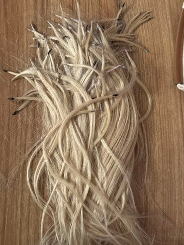 Təbii saçlar, pariklər: Tebii sac Bir bashliq sac var 140 qram 40 sm Kare sac yigimina — 2