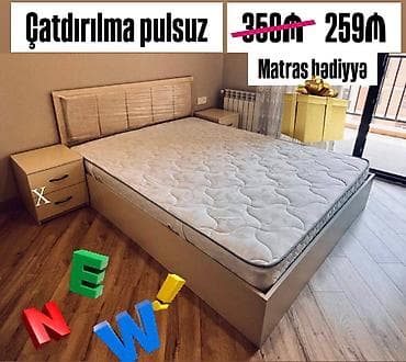 2 neferlik matras: Yeni, İkinəfərlik çarpayı, Matras ilə — 3