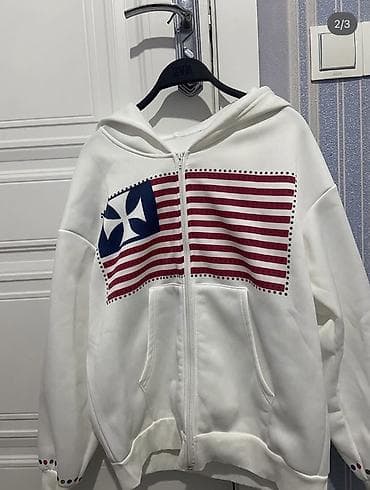 off white prsluk: Svitşot, M, rəng - Ağ — 2