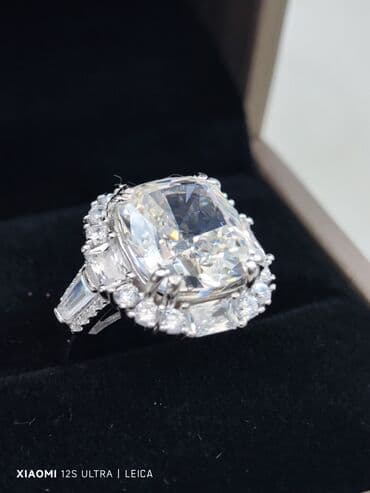 zümrüd qaşlı üzüklər: Üzük, Gümüş, 925 Əyar — 4