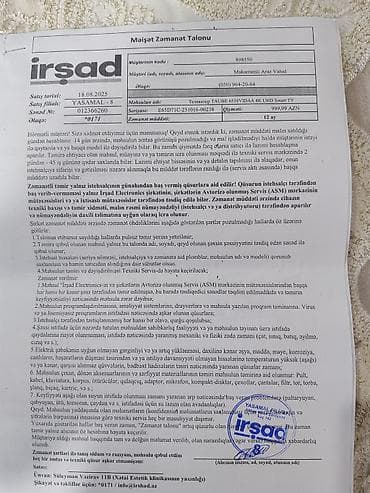 Smart TV bokslar: TAUBE 65ABVIDAA 65" 4K UHD Smart TV Salam, televizorumu satiram — 3