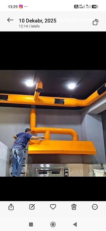 Havalandırma sistemlərinin hazırlanması və quraşdırılması peşəkar