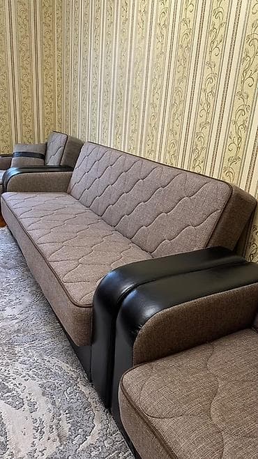 İşlənmiş, Divan, 2 kreslo, Bazalı, Açılan