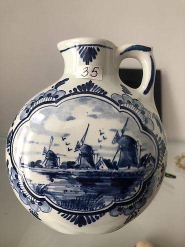 xurustal vaza: Винтажная фламандская ваза ручной работы — 1