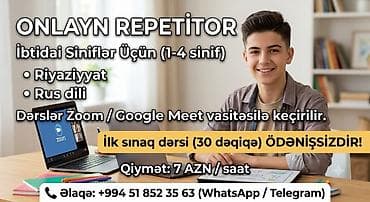 Repetitor, Riyaziyyat, Rus dili, Abituriyent hazırlığı lalafo.az -da Repetitor, Riyaziyyat, Rus dili, Abituriyent hazırlığı