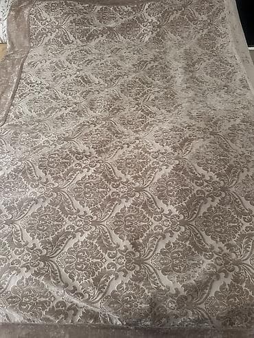 parca satisi: Zərif naxışlı yataq örtüyü - Material: məxməri toxumalı parça, yumşaq — 1
