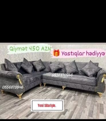 mətbəx ucun divan: Künc divan, Yeni, Açılan, Bazalı, Parça, Pulsuz çatdırılma — 2