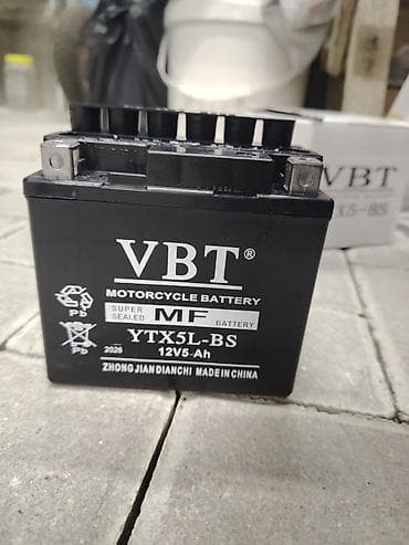 VBT motosiklet akkumulyatoru 5amperlikdi. SUVƏLANDADİ. Yenidir — 1