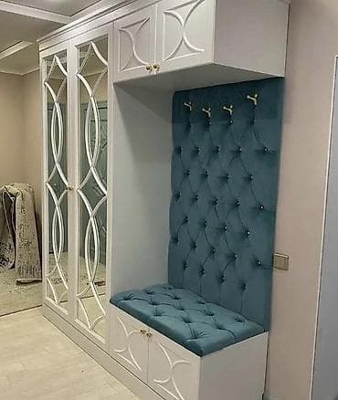 2 qapılı, Güzgülü, Ağ, Digər material, Açılan, Düz dolab