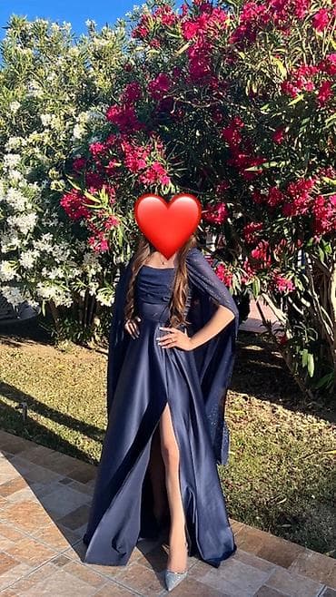 boyuk beden kofta: Tünd göy rəngdə ziyafət/libas Yenidir 1 defe geyinilib derzide — 4