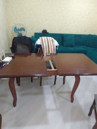 yasil derede heyet evleri: Qonaq masası, İşlənmiş, Açılan, Taxta, Dördbucaq masa — 1