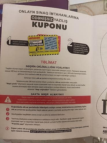 dim test toplusu pdf: Riyaziyyat 11-ci sinif — 2
