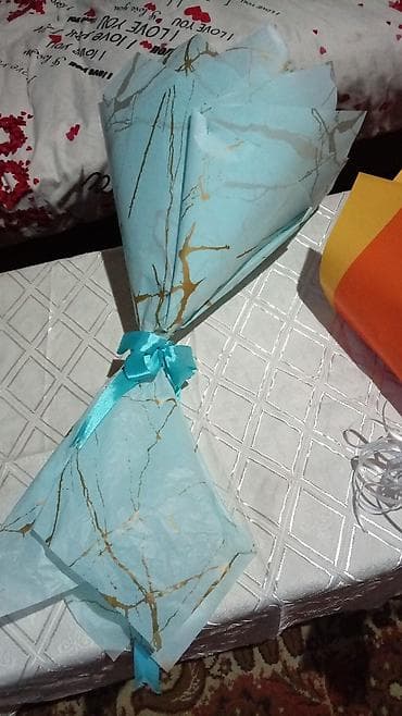 Buket güllər: Dekorativ gül buketi el isi - Kompozisiya: süni güllərdən — 5