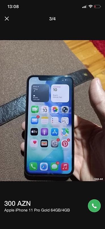 ipad 14 pro: IPhone 11 Pro, 64 GB, Qızılı — 3