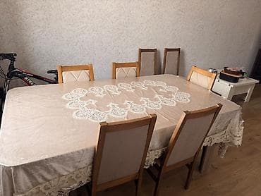 Masa desti 8 stul ilə 400 manat ünvan Savalan qəs. Mətiş 1000 — 1