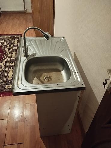Dolablar: Mətbəx üçün paslanmayan poladdan birgözlü lavabo və dolab komplekti — 2