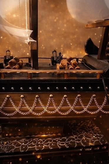 Gəmi modelləri: Dekorativ yelkənli gəmi maketi - Material: əsasən ağac və metal — 3