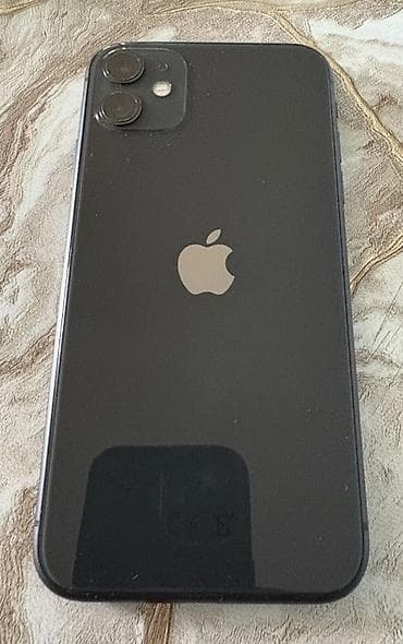 iphone satilir: IPhone 11, 128 GB, Qara, Simsiz şarj, Face ID — 1