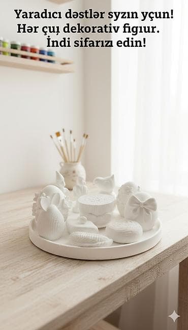 Güzgülər: Fiqur, Gips, rəng - Ağ — 6