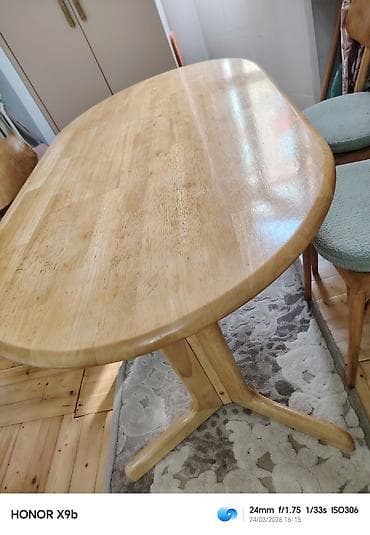 loft masa: Qonaq masası, Açılmayan, Taxta, Oval masa — 3