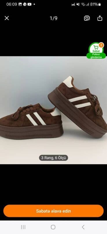 Ölçü: 37, rəng - Qəhvəyi, Yeni — 1