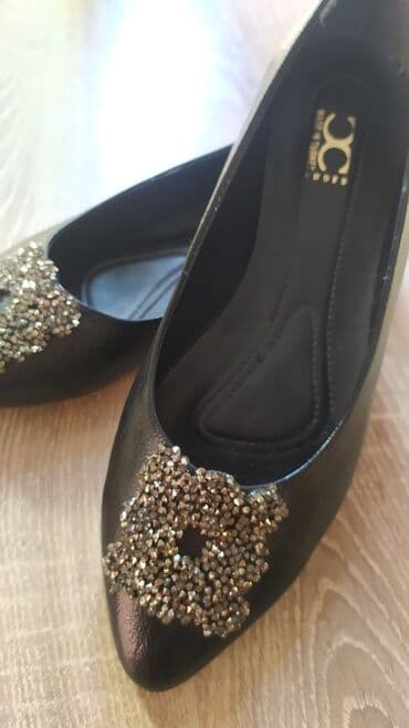 домашние женские тапочки балетки: Балетки, Размер: 39, цвет - Черный, Новый — 5