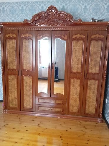 yataq desti: Klassik üslubda böyük qonaq/yataq otağı dolabı - Material: ağac — 1