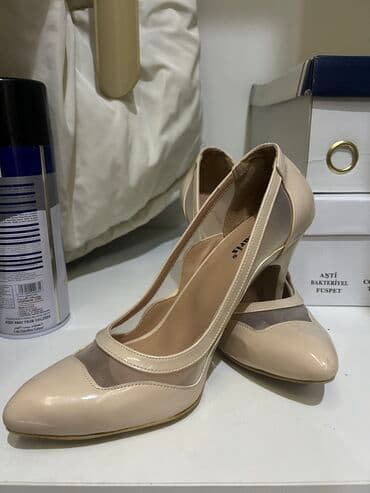 4xl nece razmerdi: Tuflilər, FLO, Ölçü: 38, rəng - Bej, İşlənmiş — 3