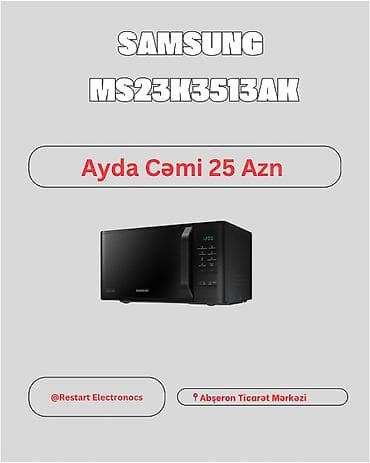 sobalar: Mikrodalğalı soba Samsung, Ayrıca dayanan, Mikrodalğalar ilə, rəng - Qara, Yeni — 1