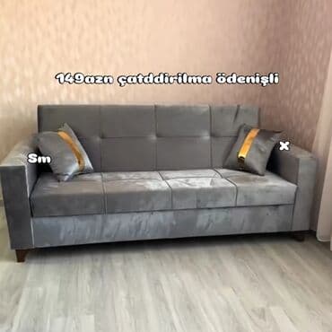 xacmaz divan: Диван, Новый, Раскладной, С подъемным механизмом, Ткань, Бесплатная доставка на адрес — 15