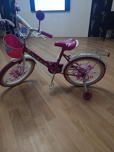 velesiped: Uşaq velosipedi – “Sweet Girl” dizaynı - Rəng: çəhrayı-ağ, floral — 3
