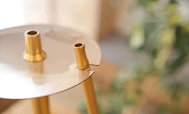 Qızılı rəngli nargilə seti - Modern, minimalist dizaynlı qızılı gövdə — 3
