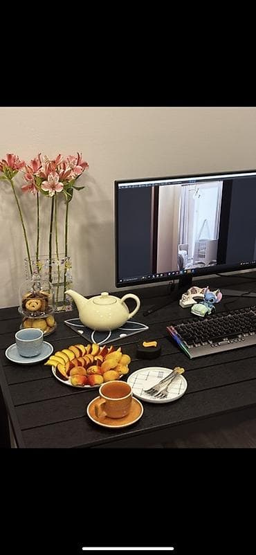 makiyaj stolu: Kompüter masası, Açılmayan, Metal, Dördbucaq masa — 2