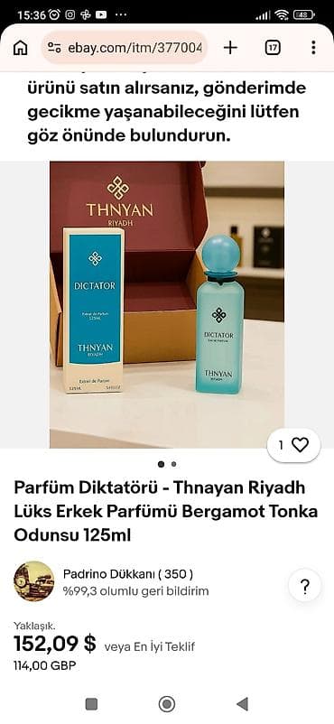 kisi salvari: Thnyan Riyadh – Dictator Eau de Parfum Men cəmi 100 manata satıram ama — 2