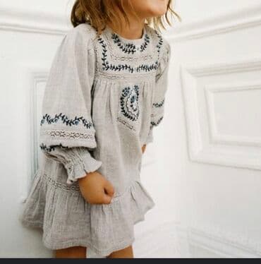 qizlar ucun ketalar: Zara don. 9-12 ay. Kətan materialıdır. Tiftiylənmə mövcuddur — 1