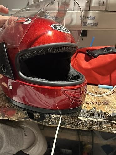 moto nomreleri: Motosiklet kaskı – “SAFE” brendi, tam üzlü model - Rəng: metalik — 3