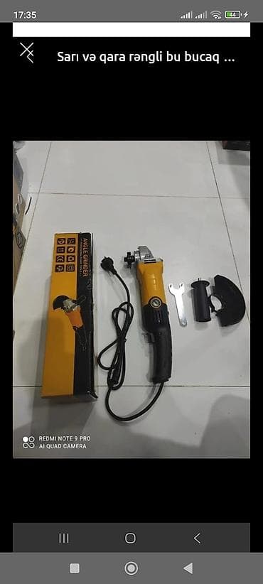 electric: Məhsul: Elektrik bucaq dəzgahı (Angle Grinder) Rəng: sarı-qara — 1