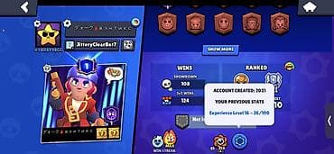 kreditle qizil: Brawl Stars oyun hesabı - Kuboklar: 1989 - Açılmış döyüşçülər: 52/100 — 5